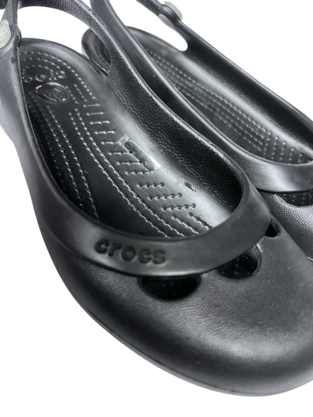 Crocs women sandals shoes size 6 black - Picture 4 of 8